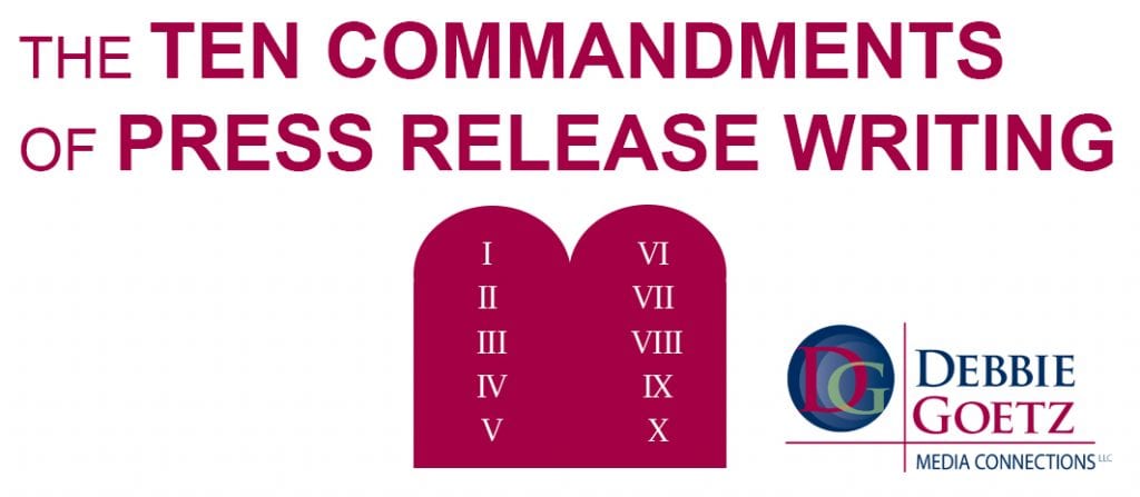 the ten commandments of press release writing